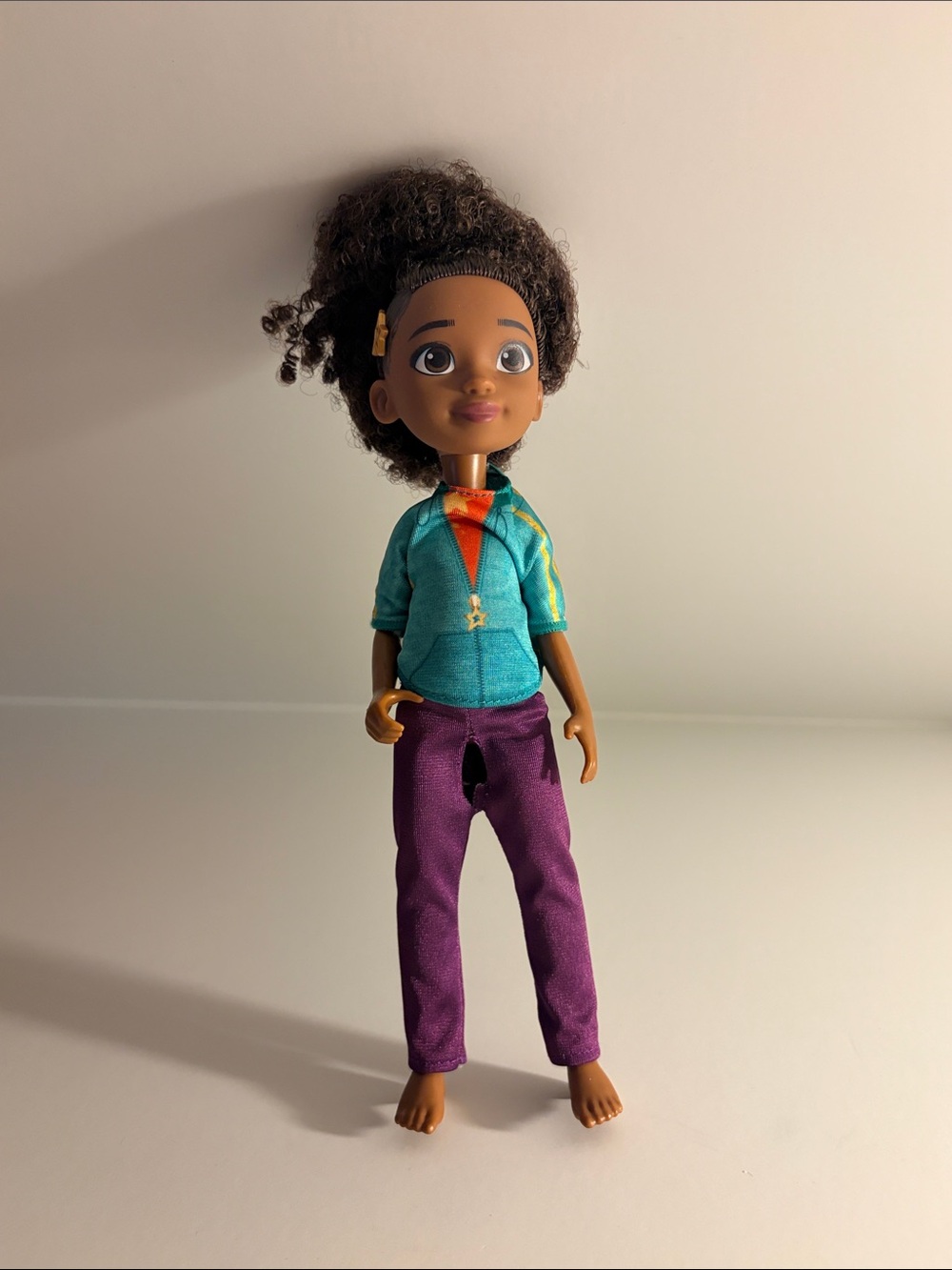 Disney Doll with Teal Jacket and Purple Pants